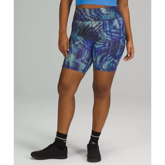 NWT Lululemon Invigorate High-Rise Short 8" - Shapeshifter Flux Blue Multi - 4 - Picture 7 of 9